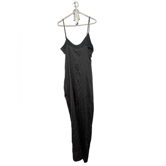 SKIMS Size Large High Slit Twist Slip Dress Gunmetal Grey gray NWT Silk silky - Picture 5 of 10